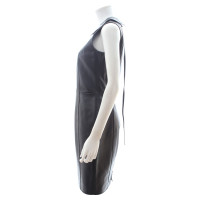 Emporio Armani Kleid aus Leder in Schwarz