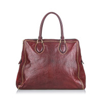 Alexander McQueen Handbag Leather in Red