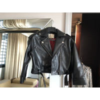 Maje Top Leather in Black
