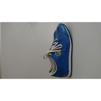 Armani Jeans Sneaker in Pelle verniciata in Blu