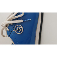 Armani Jeans Sneaker in Pelle verniciata in Blu