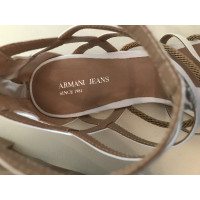 Armani Jeans Sandals Leather in White