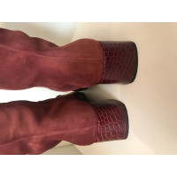 Prada Boots Leather in Bordeaux