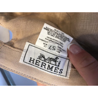 Hermès Hut/Mütze aus Leder in Beige