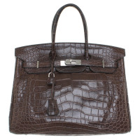 Hermès Birkin Bag 35 in Pelle in Marrone