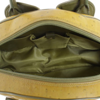 Christian Dior Saddle Bowling Bag aus Leder in Grün