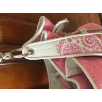 Lancel Umhängetasche aus Baumwolle in Rosa / Pink