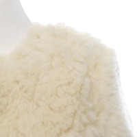 Yves Salomon Jacket/Coat Fur in Cream