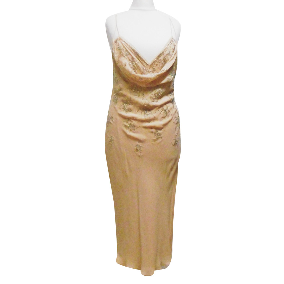 Christian Dior Vestito in Seta in Beige