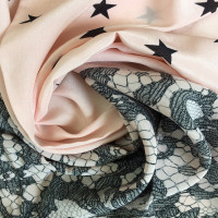 Moschino Cheap And Chic Silk scarf with lace print