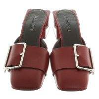 Jil Sander Sandaletten in hellem Bordeaux