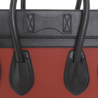 Céline Luggage Micro Leather in Red