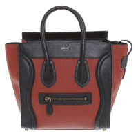 Céline Luggage Micro in Pelle in Rosso