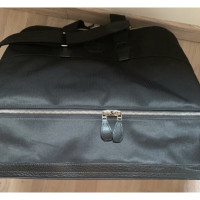 Hermès Reisetasche aus Canvas in Schwarz