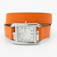 Hermès Armbanduhr aus Stahl in Orange