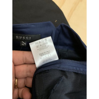 Gucci Paire de Pantalon en Coton en Bleu