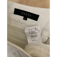 Gucci Paio di Pantaloni in Cotone in Bianco