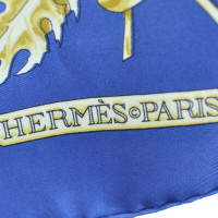 Hermès Sjaal Zijde in Blauw