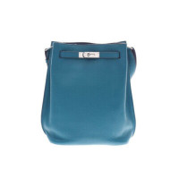 Hermès So Kelly 22 en Cuir en Bleu