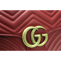 Gucci Shopper aus Leder in Rot