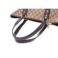 Gucci Handtasche aus Canvas in Braun