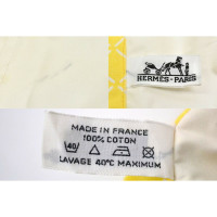 Hermès Handtasche aus Baumwolle in Gelb
