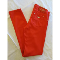 Armani Jeans Broeken in Rood