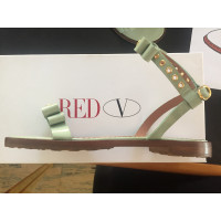 Red (V) Sandals Leather in Green
