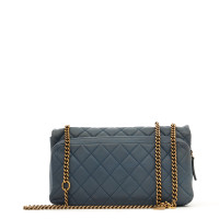 Chanel Classic Flap Bag Leer in Blauw