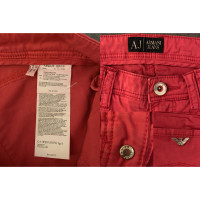 Armani Jeans Hose aus Baumwolle in Rot