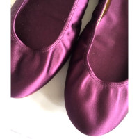 Lanvin Slippers/Ballerinas Silk in Violet