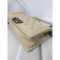 Chanel Boy Medium Leather in Beige