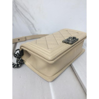 Chanel Boy Medium Leather in Beige