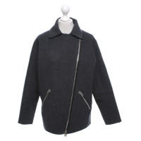 Acne Jacke/Mantel aus Wolle in Grau