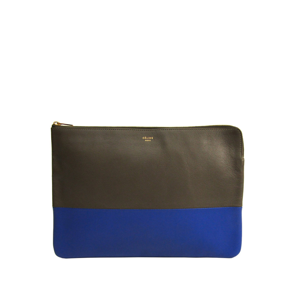 Céline Clutch Leer in Bruin