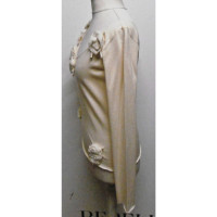 Christian Dior Oberteil aus Wolle in Creme