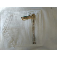 Elisabetta Franchi Paio di Pantaloni in Cotone in Bianco