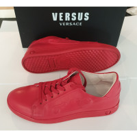 Versace Sneakers aus Leder in Rot