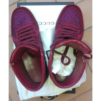 Gucci Trainers Silk in Bordeaux