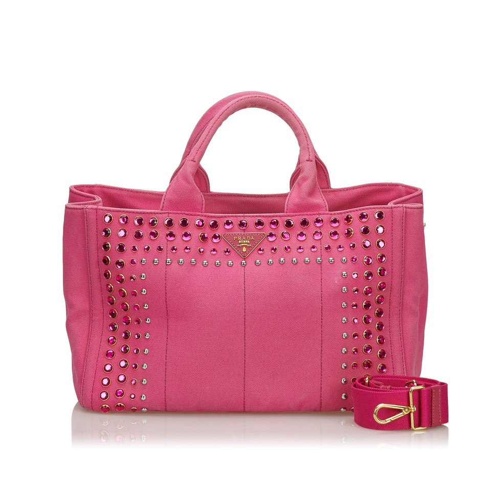 Prada Umhängetasche aus Canvas in Rosa / Pink