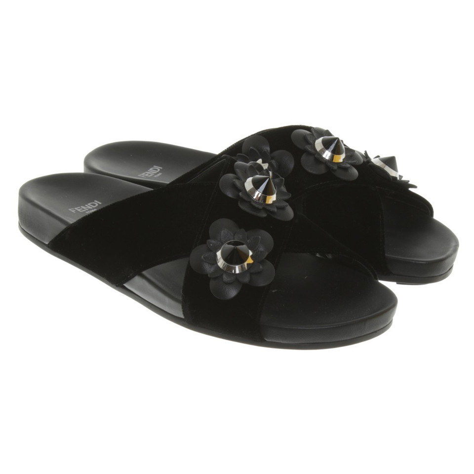 Fendi Sandals in black