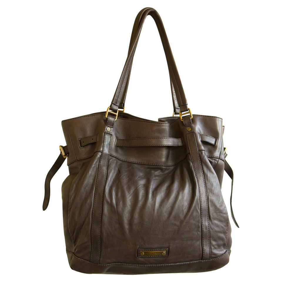 Burberry Large Shopper in Brown Leather