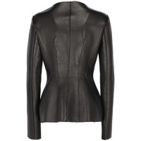 Alberta Ferretti Jacke/Mantel aus Leder in Schwarz