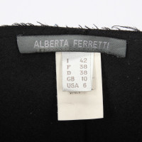 Alberta Ferretti Jacke/Mantel aus Leder in Schwarz