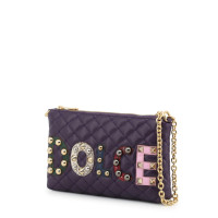 Dolce & Gabbana Clutch aus Leder in Violett