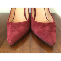 Ganni Pumps/Peeptoes en Daim en Fuchsia