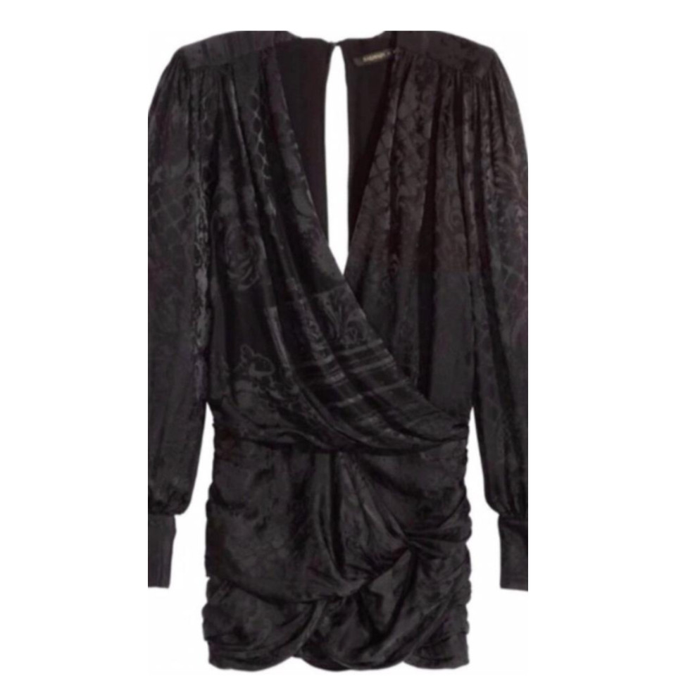 Balmain X H&M Robe en Soie en Noir