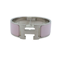 Hermès Armreif/Armband aus Silber in Rosa / Pink