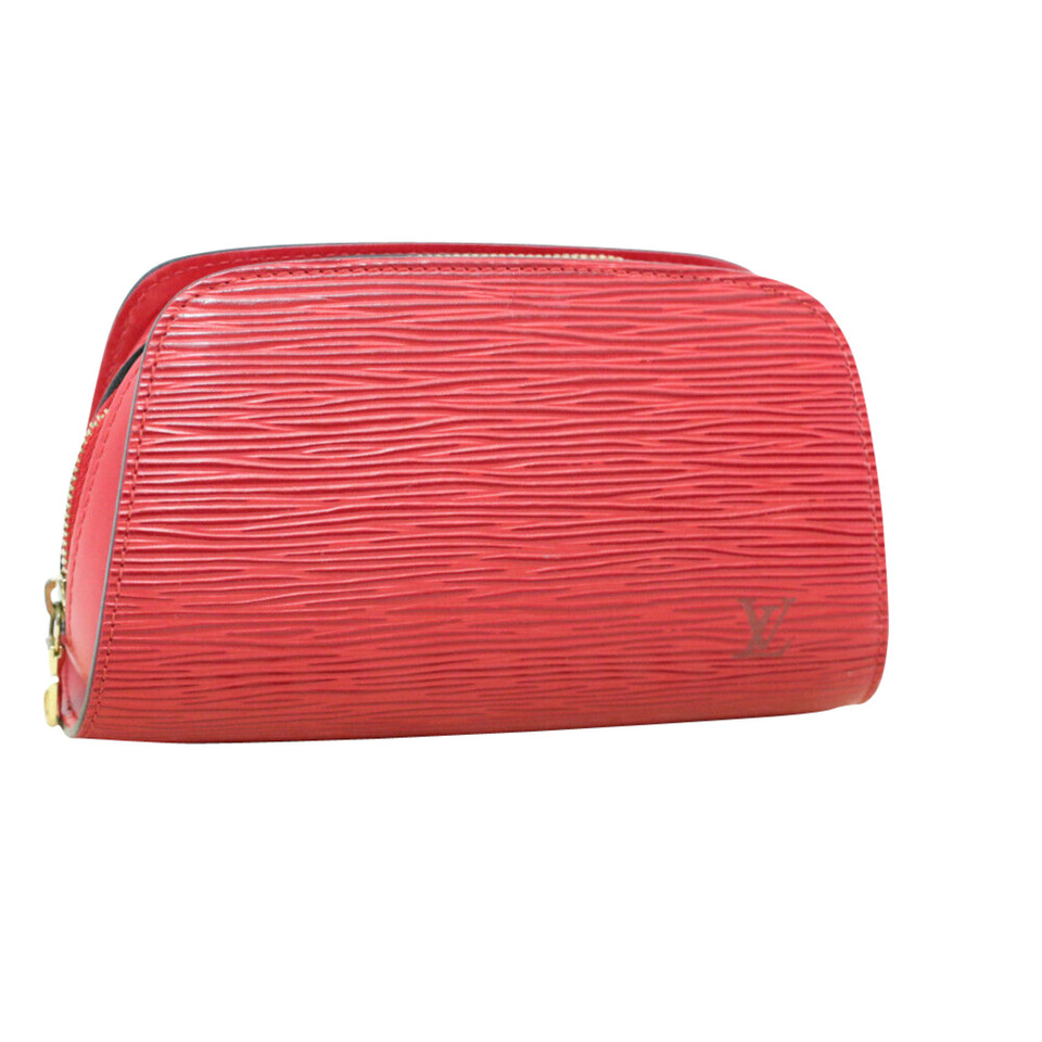 Louis Vuitton Clutch Leer in Rood