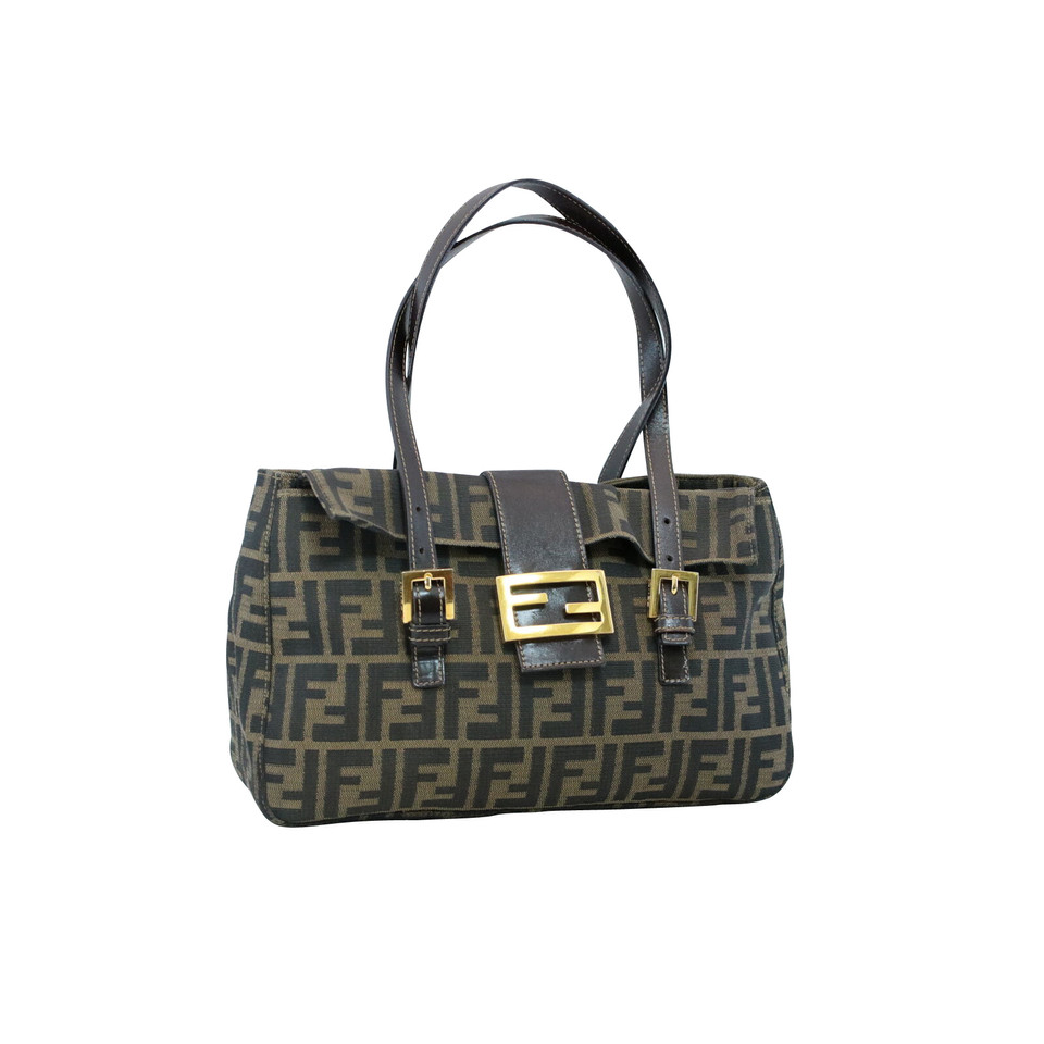 Fendi Schoudertas Canvas in Bruin